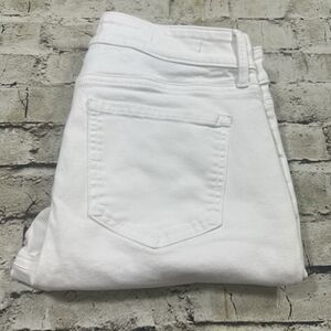 NYDJ Jeans Women’s 6 White Cropped Straight Lift‎ Tuck Technology Denim Pants
